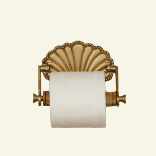 Shell-brass-loo-roll-holder